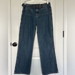 DKNY Women’s Denim High Rise Belted Jeans Size 8